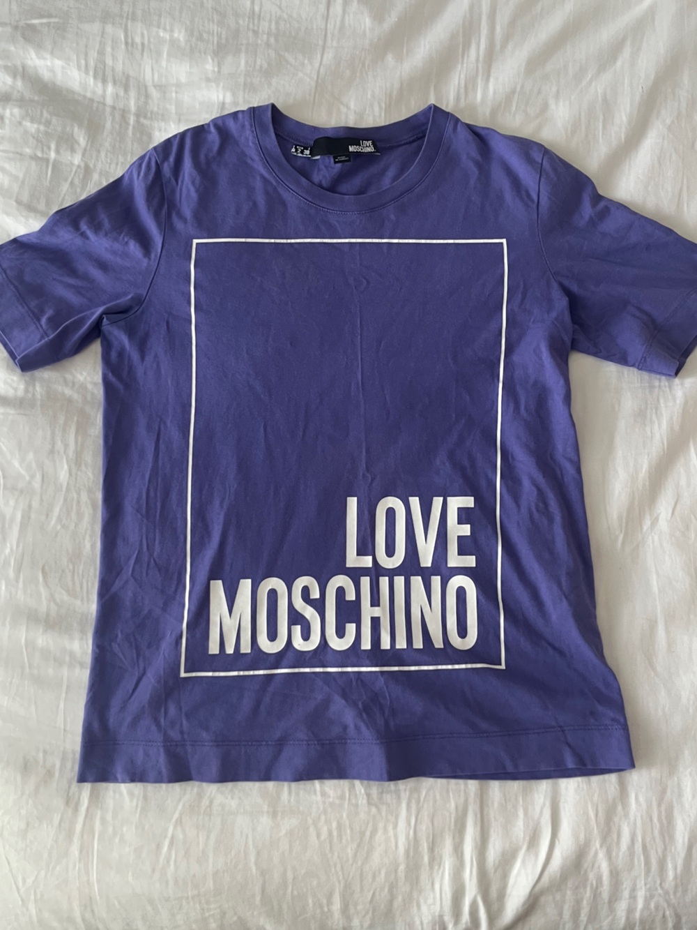 Love Moschino Box Logo Purple T-Shirt